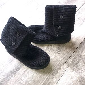 Black sweater UGG boots